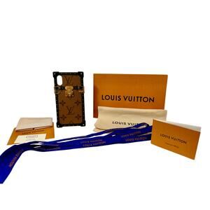Authentic Louis Vuitton Eye Trunk Case M62619 iPhone X XS Reverse Monogram